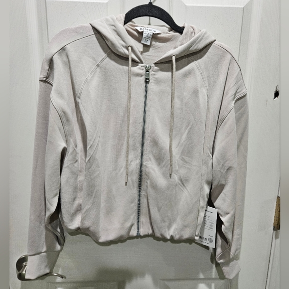 Athleta NWT Beige Seasoft Bubble Hem Full-zip Size Small - Picture 4 of 10